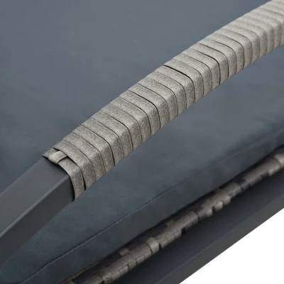 VidaXL Sun Lounger Anthracite PE Rattan 78.7 In Long And 25.6 In Wide 7 VidaXL Sun Lounger Anthracite PE Rattan 78.7 In Long And 25.6 In Wide - Image 5