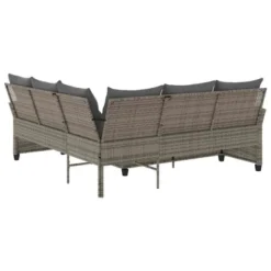 VidaXL L-Shaped Rattan Sectional Sofa - Outdoor Patio Couch With Anthracite Cushions, UV & Water-Resistant, Gray Steel Frame, 72.4"x72.4" -All Patio Furniture GUEST 6d4eb7d0 b4d0 4c0d a0c6 0f64255366b8