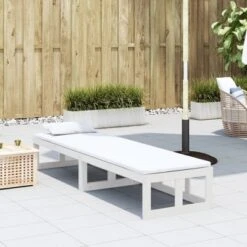 VidaXL Patio Sofa Bench Extendable Outdoor Garden Seating Furniture Solid Wood - White -All Patio Furniture GUEST 6e8b8641 6c79 4c93 a098 05314512d4ec