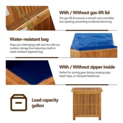 VidaXL Patio Storage Box 23.6"x19.7"x22.8" Solid Wood Acacia -All Patio Furniture GUEST 6ebd1f63 1738 41cf b9e7 289e9cde7de8