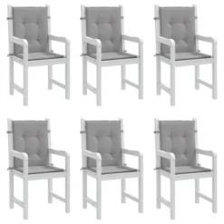 VidaXL Chair Cushion 6 Pcs Set For Patio/Outdoor, Water-Resistant Gray Oxford Fabric, Comfort Foam Fiber Filling, Non-Slip Design With Ropes 14 VidaXL Chair Cushion 6 Pcs Set For Patio/Outdoor, Water-Resistant Gray Oxford Fabric, Comfort Foam Fiber Filling, Non-Slip Design With Ropes -All Patio Furniture GUEST 6f6c3591 6602 4ddd 807f 5bad1f152e24