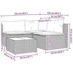 VidaXL Patio Lounge Set Brown, Cream White -All Patio Furniture GUEST 7082ce24 ca7f 4ac3 93c5 db9d2ad63189