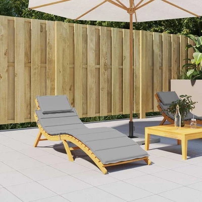 VidaXL Sun Lounger Cushion Grey Oxford Fabric (100% Polyester) 12 VidaXL Sun Lounger Cushion Grey Oxford Fabric (100% Polyester) - Image 10