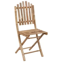 VidaXL 2X Folding Bamboo Patio Chairs With Cushions - Outdoor Garden Lounge Seating, Weatherproof & Space-Saving Furniture -All Patio Furniture GUEST 721ab35b 3032 4094 8af5 7d65a4f03894