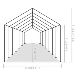 VidaXL Party Tent Grey Polyethylene, Powder-coated Steel Large 18 VidaXL Party Tent Grey Polyethylene, Powder-coated Steel Large -All Patio Furniture GUEST 7280c45b 63b1 4365 9201 dcca57b27617