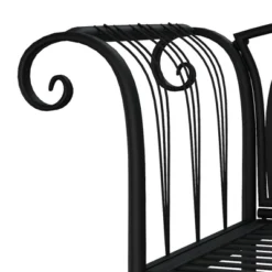 VidaXL - 2-Seater Patio Bench 50.4" - Outdoor Garden/Balcony - Black Steel Frame - Comfort Backrest/Armrests 11 VidaXL - 2-Seater Patio Bench 50.4" - Outdoor Garden/Balcony - Black Steel Frame - Comfort Backrest/Armrests -All Patio Furniture GUEST 738af8f7 e8db 4076 92e4 e1de71500f18