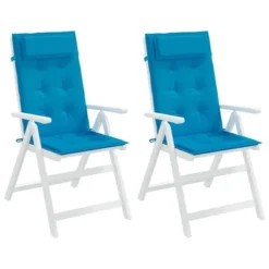VidaXL Chair Cushion Outdoor High Back Chair Cushion Seat Pad Oxford Fabric - Light Blue 2-Pack -All Patio Furniture GUEST 73afc206 9675 457e 8bea c83e19f4758a