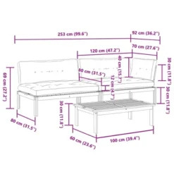 VidaXL Patio Pallet Sofa Set - 3 Piece Acacia Wood Outdoor Lounge Furniture With Cushions, Modular Design, Easy-to-Clean Tabletop 22 VidaXL Patio Pallet Sofa Set - 3 Piece Acacia Wood Outdoor Lounge Furniture With Cushions, Modular Design, Easy-to-Clean Tabletop -All Patio Furniture GUEST 73bfee9e 411d 4f1c 80bc 1c4239fe0384