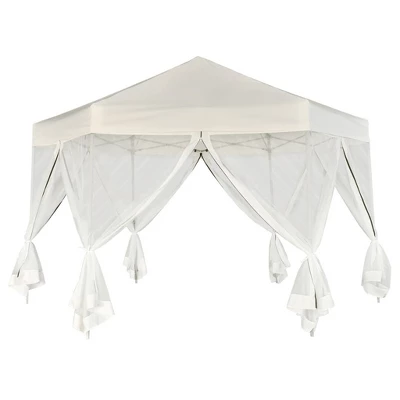 VidaXL Gazebo Cream White 4 VidaXL Gazebo Cream White - Image 2
