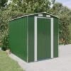 VidaXL Garden Shed Green Galvanized Steel Large Garden Shed - 75.6" X 107.9" X 87.8" -All Patio Furniture GUEST 762f78bf 5a9d 4f66 9735 809c70cc0863