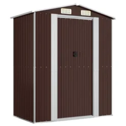 VidaXL Garden Shed Dark Brown Galvanized Steel Large Sliding Components 17 VidaXL Garden Shed Dark Brown Galvanized Steel Large Sliding Components -All Patio Furniture GUEST 7635c5d0 e38e 481a aec5 97d89452c7bf
