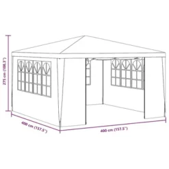 VidaXL Outdoor Canopy - Professional Party Tent With Side Walls, UV And Water Resistant With Durable Steel Frame, 13.1'x13.1', Green. -All Patio Furniture GUEST 782b0ceb 1396 4320 896d 604baa21999c