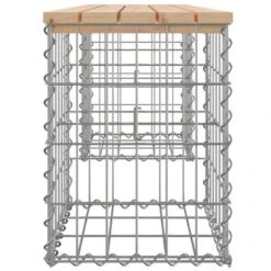 VidaXL Garden Bench Natural Wood Solid Pine Wood, Galvanized Steel Compact -All Patio Furniture GUEST 788fe0cb 6d0c 4620 bbca 3084510824f9