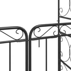 VidaXL Steel Garden Arch With Gate - Black Powder-Coated Outdoor Garden Arbor, 42.5"x17.7"x92.5", For Climbing Plants & Decorative Entryways -All Patio Furniture GUEST 78bae56d 349c 42b9 9396 b89c3b5b746f