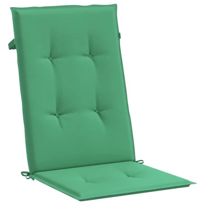 VidaXL Highback Chair Cushion Set Of 2 Green 100% Polyester 6 VidaXL Highback Chair Cushion Set Of 2 Green 100% Polyester - Image 4