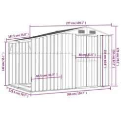 VidaXL Garden Shed Metal Outdoor Storage Anthracite - Galvanized Steel Tool Shed For Patio, Backyard, Or Garden With Ventilation And Sloped Roof -All Patio Furniture GUEST 790da5fb baa4 41f7 8fc4 04fcfbbc31c0