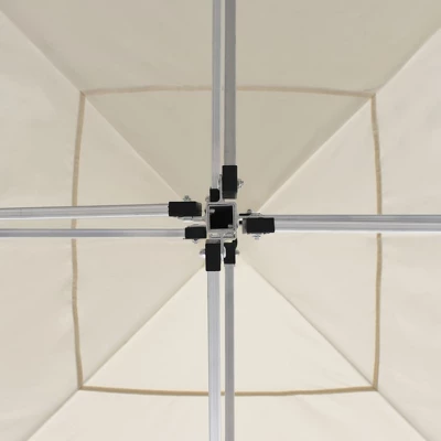 VidaXL Folding Party Tent - Professional Outdoor Shelter With Aluminum Frame, Waterproof Oxford Fabric Roof & Walls, PVC Windows - Cream 9.8'x9.8 8 VidaXL Folding Party Tent - Professional Outdoor Shelter With Aluminum Frame, Waterproof Oxford Fabric Roof & Walls, PVC Windows - Cream 9.8'x9.8 - Image 6