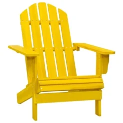 VidaXL Adirondack Chair Lounge Patio Lawn Chair For Garden Solid Wood Fir - Yellow