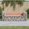 VidaXL Garden Bench Douglas Wood Color, Grey Metal Base -All Patio Furniture GUEST 7b62506c 195a 46ae b232 a3b7ae255744