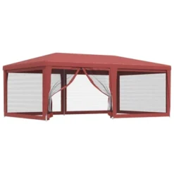VidaXL Party Tent With Iron Frame, HDPE Cover, 6 Mesh Sidewalls, Red, 19.7'x13.1', UV-Resistant, Outdoor Event Shelter, Easy To Assemble 15 VidaXL Party Tent With Iron Frame, HDPE Cover, 6 Mesh Sidewalls, Red, 19.7'x13.1', UV-Resistant, Outdoor Event Shelter, Easy To Assemble -All Patio Furniture GUEST 7d29f2fe c043 4a5a b505 a89c92ad5074
