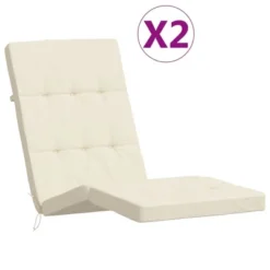 VidaXL 2 Pcs Cream Oxford Fabric Deck Chair Cushions | Indoor And Outdoor Use | Non Slip Design | Vacuum Packed For Freshness And Durability -All Patio Furniture GUEST 7d6edf67 1a45 4200 952b ab57ae762bb4