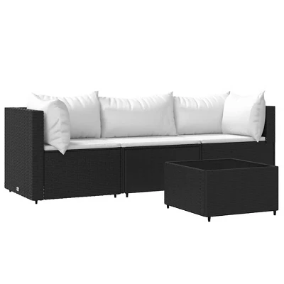 VidaXL Patio Lounge Set Black And White 14 VidaXL Patio Lounge Set Black And White - Image 12