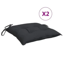 VidaXL Chair Cushion Non Slip Outdoor Patio Seat Cushion Pad Oxford Fabric - Black 19.7" X 19.7" X 2.8" 2-Pack -All Patio Furniture GUEST 7e57eadf a185 49ec 9e41 d29d4777f658
