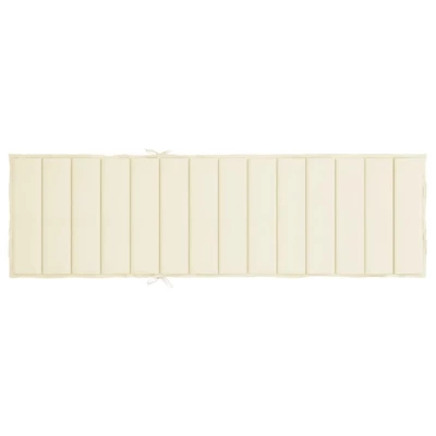 VidaXL Cream Oxford Fabric Sun Lounger Cushion - Durable, Water-Resistant, Foam-Filled For Garden/Patio Recliner Chairs - 78.7"x23.6"x1.2" 6 VidaXL Cream Oxford Fabric Sun Lounger Cushion - Durable, Water-Resistant, Foam-Filled For Garden/Patio Recliner Chairs - 78.7"x23.6"x1.2" - Image 4