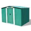 VidaXL Multi-Purpose Garden Storage Shed, Green Galvanized Steel, Spacious Outdoor Equipment Storage Unit With Excellent Ventilation, Easy Assembly -All Patio Furniture GUEST 8061f915 a822 4fbd b3bf 25aa9c2b29c8