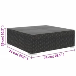 VidaXL Garden Lounge Set Black (Rattan), Black (Cushions) -All Patio Furniture GUEST 80e783e8 9250 410c aae6 314df1db7a3d