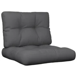 VidaXL Chair Cushion 2 Pcs - Outdoor Seat/Sofa Pad - Polyester Fabric - Anthracite - 19.7"x19.7"x4.7" Seat, 19.7"x15.7"x4.7" Back -All Patio Furniture GUEST 8185d6f0 5109 469d b31b 1c06f6c3cad1