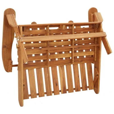 VidaXL Patio Bench Outdoor Adirondack Bench With Backrest Solid Wood Acacia 7 VidaXL Patio Bench Outdoor Adirondack Bench With Backrest Solid Wood Acacia - Image 5