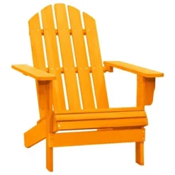 VidaXL Adirondack Chair Lounge Patio Lawn Chair For Garden Solid Wood Fir - Orange