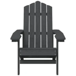 VidaXL Adirondack Chair Set - Outdoor Patio Seating HDPE - Anthracite - Garden, Deck, Terrace Furniture -All Patio Furniture GUEST 82d53888 bd70 4229 bce8 2d76cf2ea79f 1
