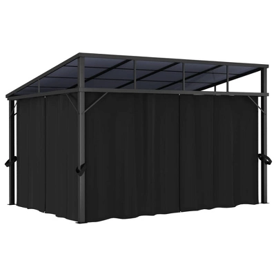 VidaXL Gazebo With Curtains - UV-Resistant PVC Roof - Aluminum And Steel Construction - Anthracite - 13.3'x9.6'x8' - Outdoor Event Shelter 9 VidaXL Gazebo With Curtains - UV-Resistant PVC Roof - Aluminum And Steel Construction - Anthracite - 13.3'x9.6'x8' - Outdoor Event Shelter - Image 7