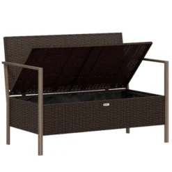 VidaXL 2-Seater Patio Bench With Cushions Poly Rattan - Brown 15 VidaXL 2-Seater Patio Bench With Cushions Poly Rattan - Brown -All Patio Furniture GUEST 84c66f35 bea3 4621 af8e f2aeebdfe837