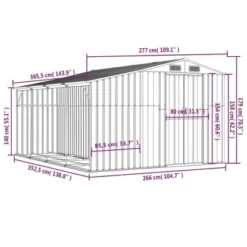 VidaXL Garden Shed Anthracite Galvanized Steel, Polypropylene Large -All Patio Furniture GUEST 864e6b93 d6cf 4c89 b4e3 544380e4ca5a