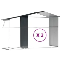 VidaXL Garden Shed Anthracite Galvanized Steel, PP (polypropylene) Large -All Patio Furniture GUEST 8780ccb7 d535 4e81 9fa9 24ba4545cfa4