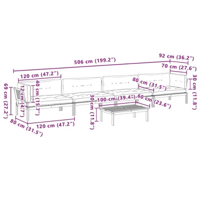 VidaXL Pallet Sofa Set Gray Solid Acacia Wood And Polyester Large 12 VidaXL Pallet Sofa Set Gray Solid Acacia Wood And Polyester Large - Image 10