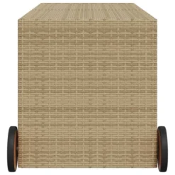 VidaXL Garden Storage Box With Wheels Mix Beige 74.8 Gallon Poly Rattan -All Patio Furniture GUEST 8977a8c1 b01d 4f7e 99cf d192738fa9a8