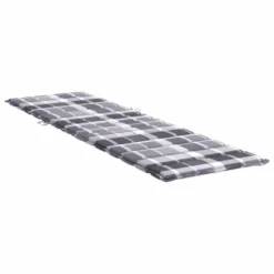 VidaXL Sun Lounger Cushion Gray Check Pattern Oxford Fabric (100% Polyester) -All Patio Furniture GUEST 8b21169f 12b3 4192 a72c b19e8f1a7ede