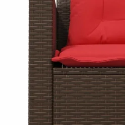 VidaXL Patio Sofa Set - L-Shaped Brown Poly Rattan Outdoor Seating With Side & Coffee Table, Tempered Glass Top, Cushions, Storage 23 VidaXL Patio Sofa Set - L-Shaped Brown Poly Rattan Outdoor Seating With Side & Coffee Table, Tempered Glass Top, Cushions, Storage -All Patio Furniture GUEST 8b519e0c 4c5a 46ac 9303 67b0240b1984