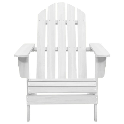 VidaXL Adirondack Chair Lounge Patio Lawn Chair For Garden Solid Wood Fir - White 8 VidaXL Adirondack Chair Lounge Patio Lawn Chair For Garden Solid Wood Fir - White - Image 6