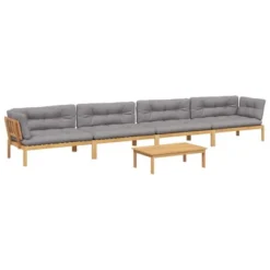VidaXL Patio Pallet Sofa Set With Cushions - Acacia Wood Modular Outdoor Furniture - Garden Lounge - Brown/Gray 23 VidaXL Patio Pallet Sofa Set With Cushions - Acacia Wood Modular Outdoor Furniture - Garden Lounge - Brown/Gray -All Patio Furniture GUEST 8cbfda49 2bbf 47c3 a4d3 9cb43c74c099
