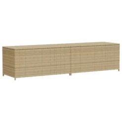 VidaXL Garden Storage Box Mix Beige 123.9 Gallon Poly Rattan