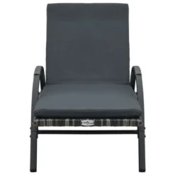 VidaXL Sun Lounger Anthracite PE Rattan 78.7 In Long And 25.6 In Wide 12 VidaXL Sun Lounger Anthracite PE Rattan 78.7 In Long And 25.6 In Wide -All Patio Furniture GUEST 8fc11198 6d47 437d b128 1c65030bfc22