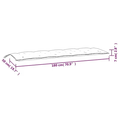 VidaXL Bench Cushion Water Repellent Outdoor Seat Cushion Pad Oxford Fabric - Multicolor 70.9" 10 VidaXL Bench Cushion Water Repellent Outdoor Seat Cushion Pad Oxford Fabric - Multicolor 70.9" - Image 8