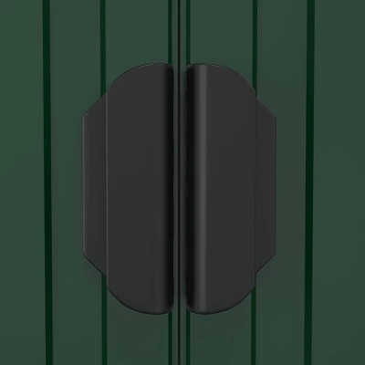 VidaXL Galvanized Steel Garden Shed - Durable Outdoor Storage For Garden Tools And Equipment - Easy Access Gate In Green 75.6"x42.5"x87.8" 8 VidaXL Galvanized Steel Garden Shed - Durable Outdoor Storage For Garden Tools And Equipment - Easy Access Gate In Green 75.6"x42.5"x87.8" - Image 6