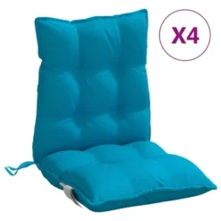 VidaXL Lowback Chair Cushion Set Of 4 Light Blue -All Patio Furniture GUEST 930a991c 6c1a 483c 88c1 6fc7beeaffea