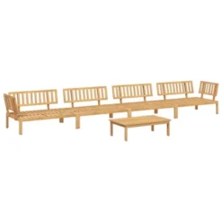 VidaXL - 5 Piece Patio Pallet Sofa Set - Acacia Wood Modular Garden/Deck Furniture With Table And Sofas - Outdoor Lounge -All Patio Furniture GUEST 9697de2e 480e 49da 929c c65e1e01bf54
